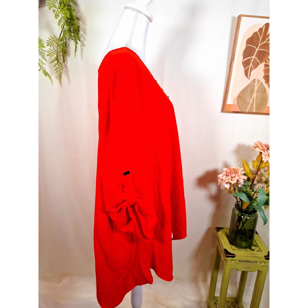 Ali Miles Women's Burnt Orange Tunic Blouse 3/4 Sleeves Size 2XL - Picture 4 of 7